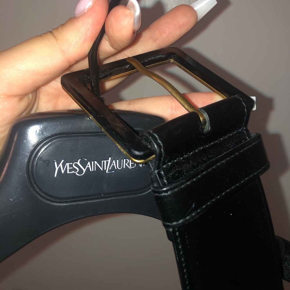YSL BLACK LEATHER BELT✨🖤 authentic!